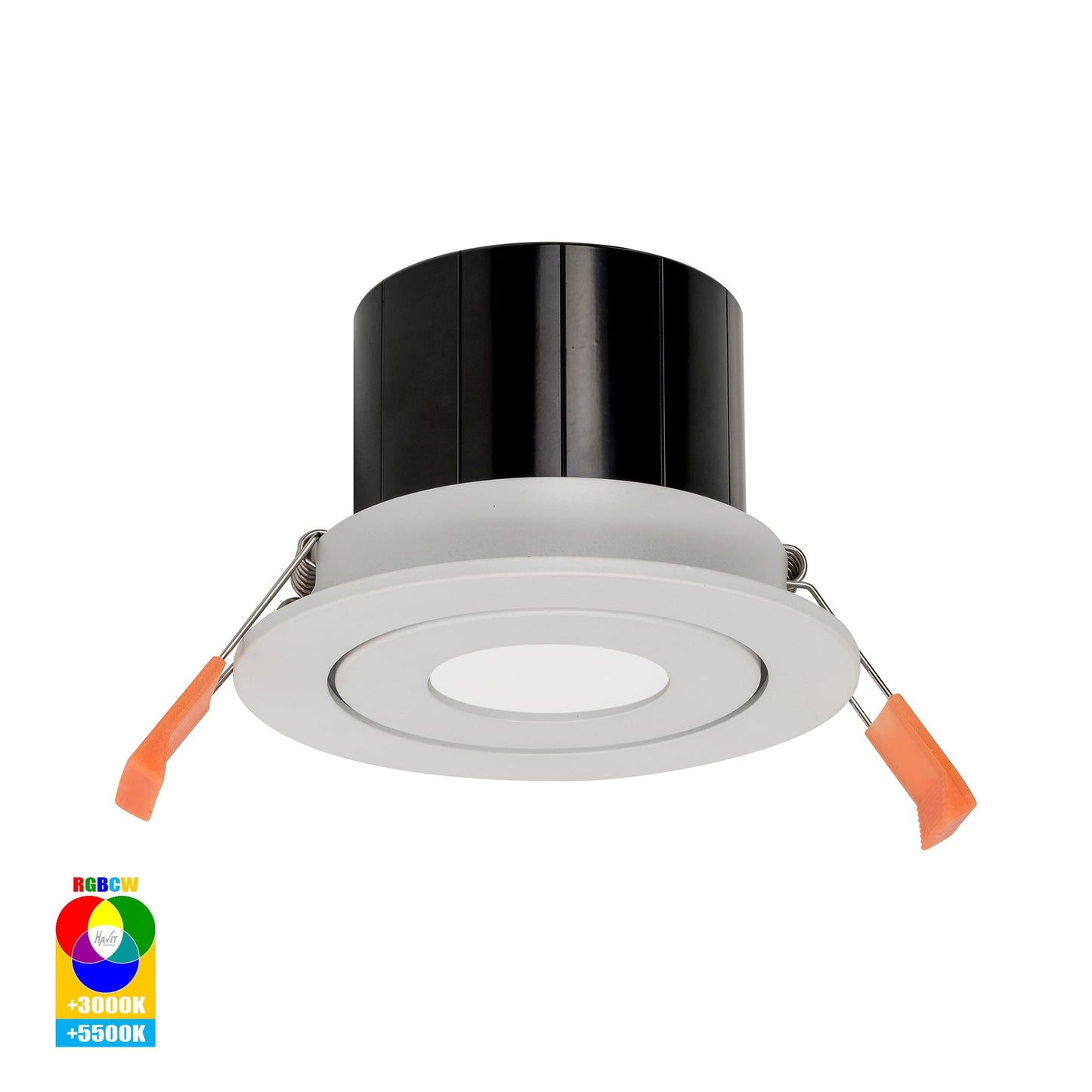 White Tilt WIFI Downlight 90mm Cutout 