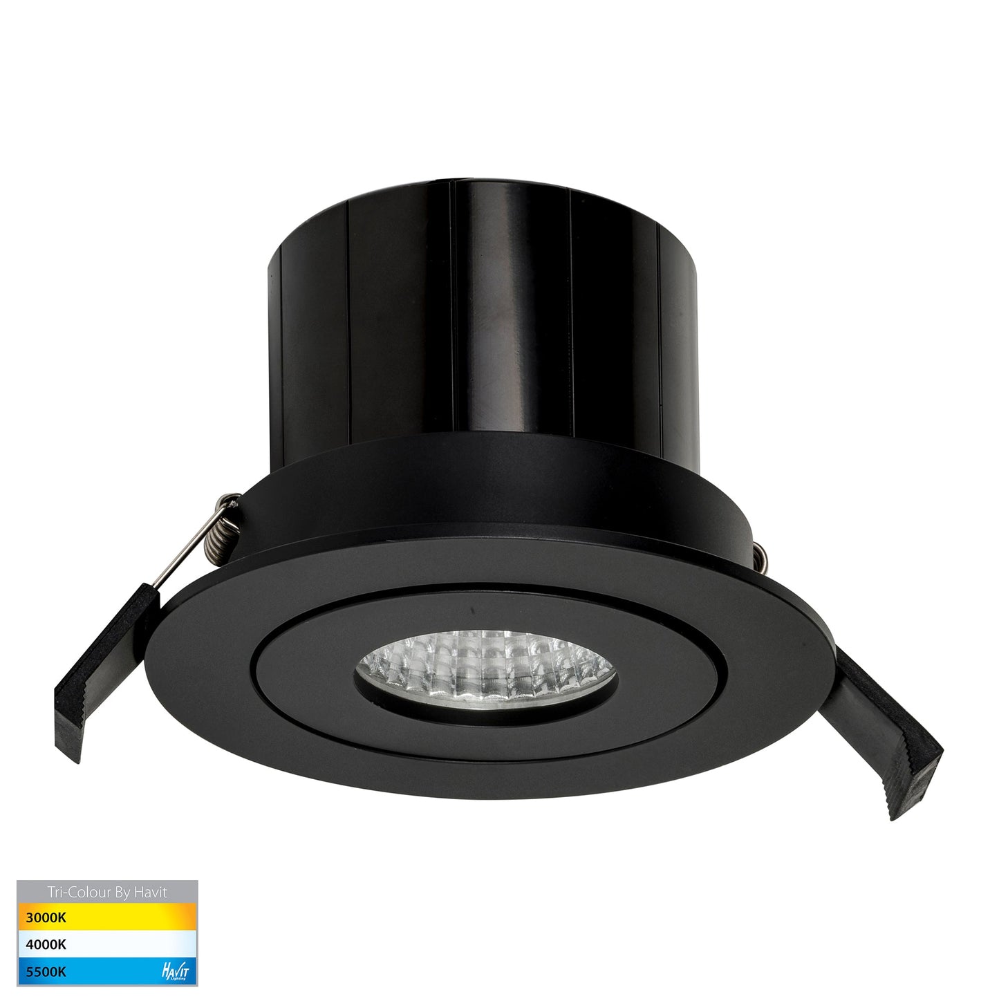 Black Tilt Downlight 90mm Cutout