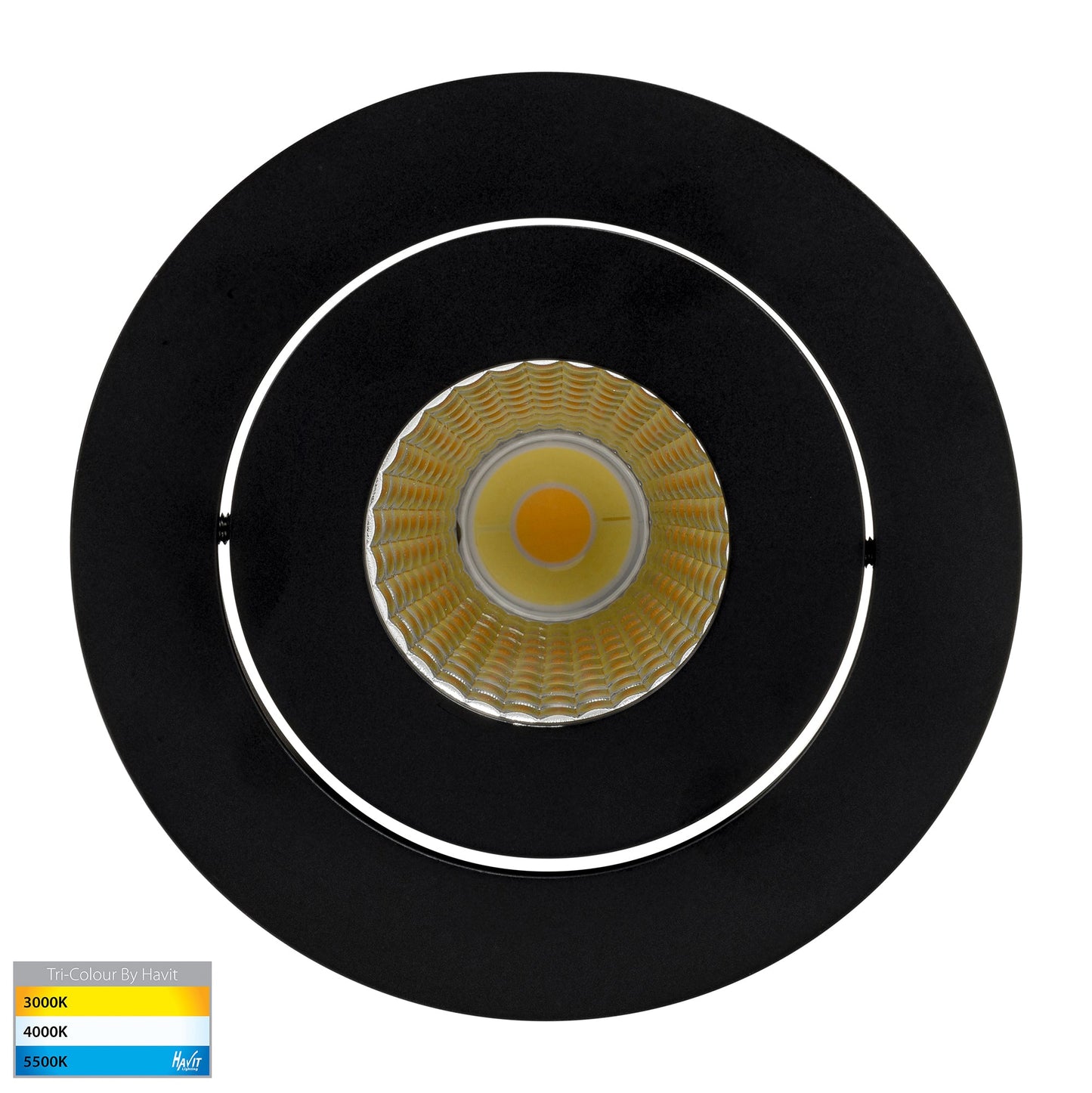 Black Tilt Downlight 90mm Cutout