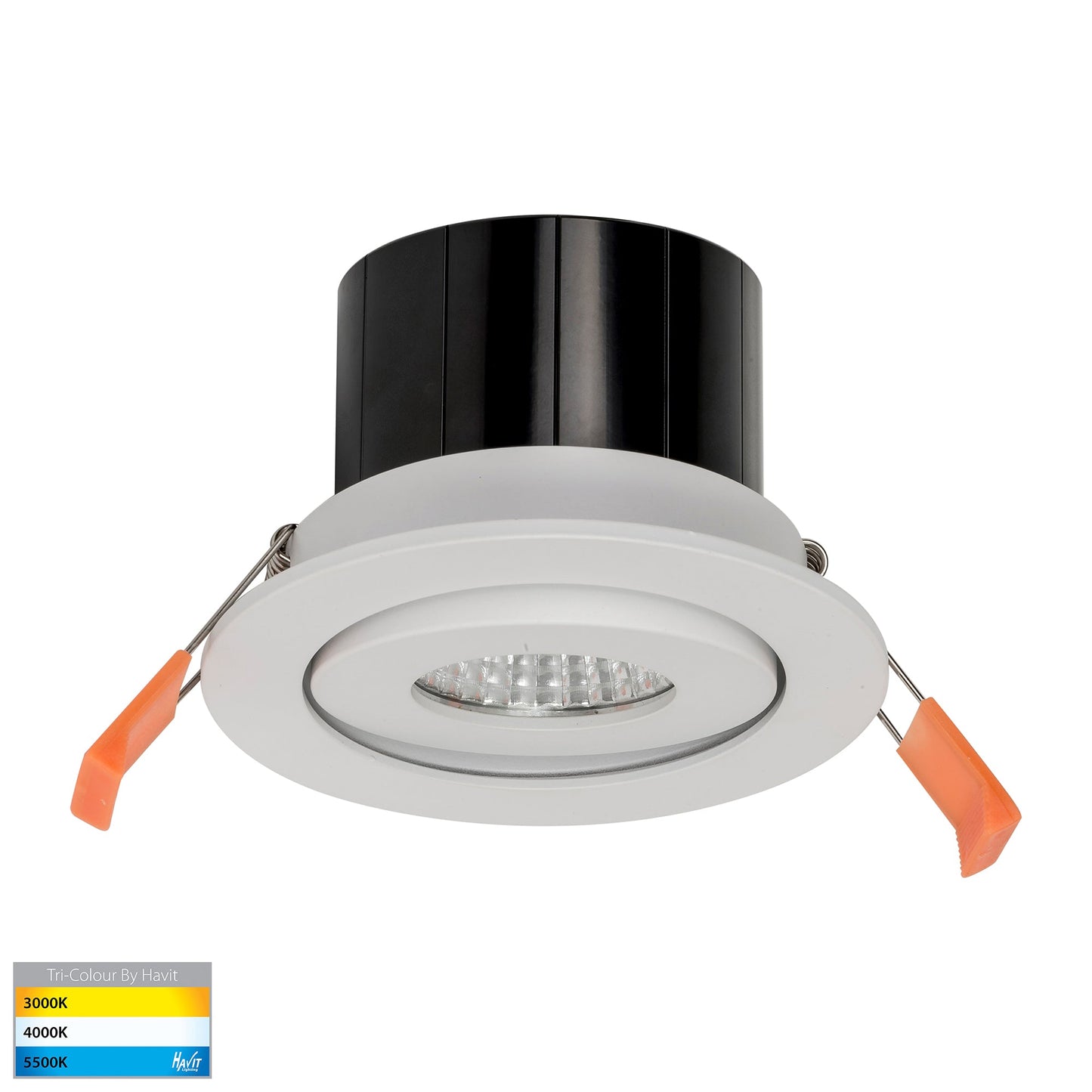 White Tilt Downlight 90mm Cutout