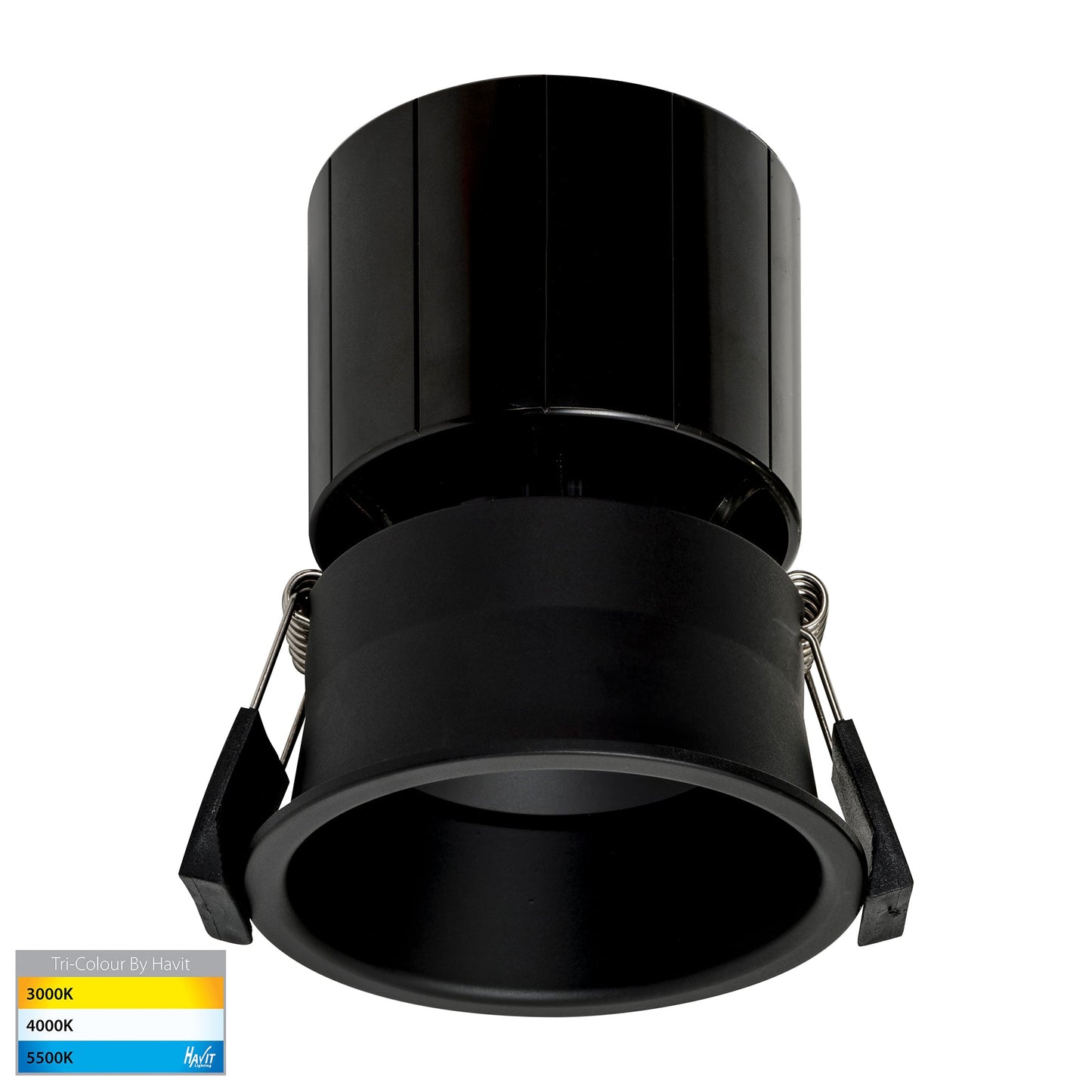 Black Deep Fixed Downlight 76mm Cutout