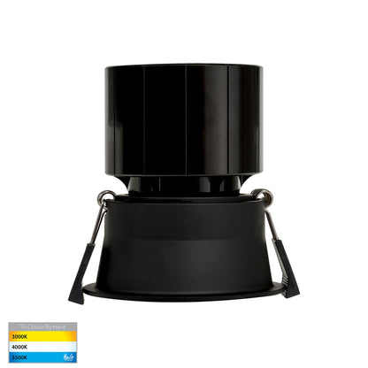 Black Deep Fixed Downlight 76mm Cutout