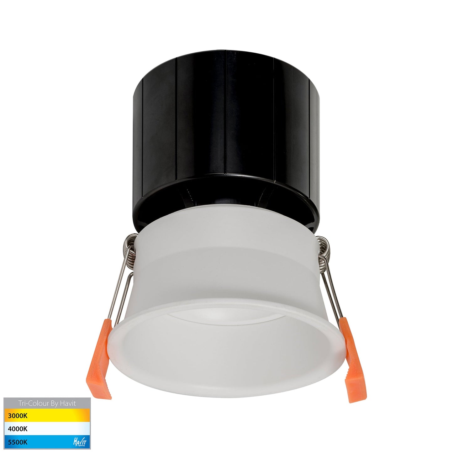 White Deep Fixed Downlight 76mm Cutout