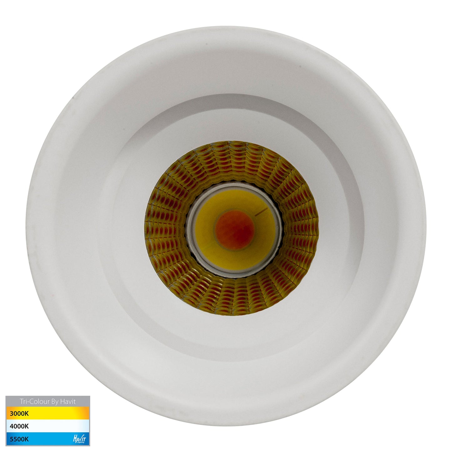 White Deep Fixed Downlight 76mm Cutout