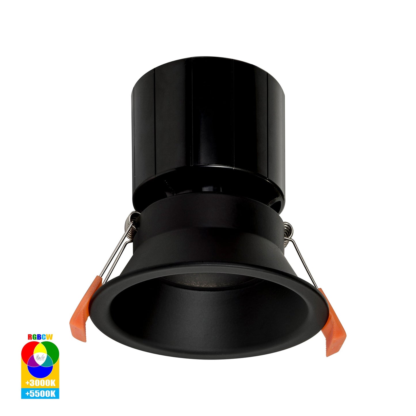 Black Deep Fixed WIFI Downlight 90mm Cutout 