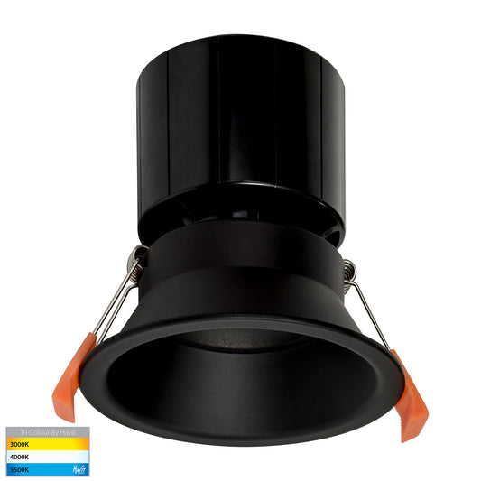 Black Deep Fixed Downlight 90mm Cutout