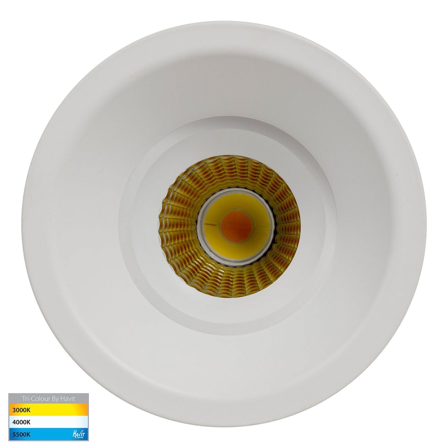 White Deep Fixed Downlight 90mm Cutout