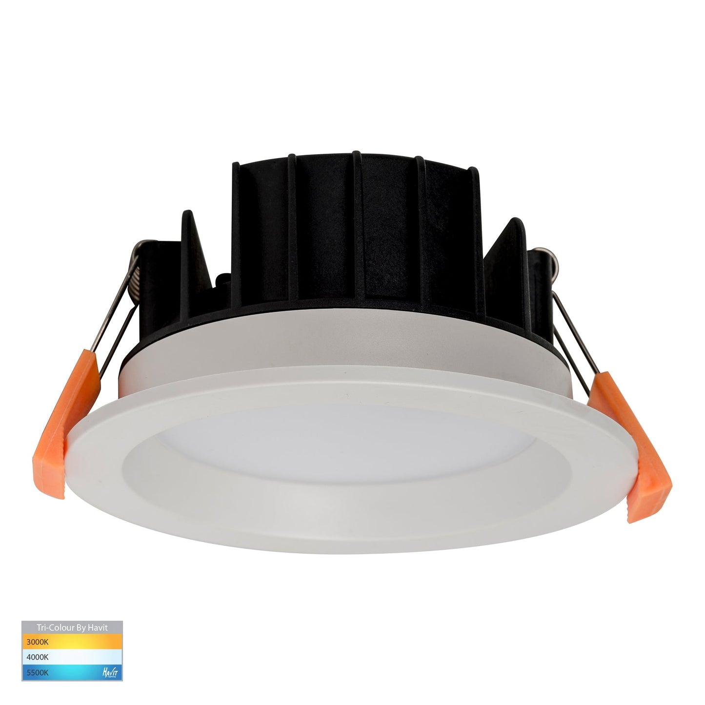 White Fixed Pc Downlight 90mm Cutout HV5522t-Wht