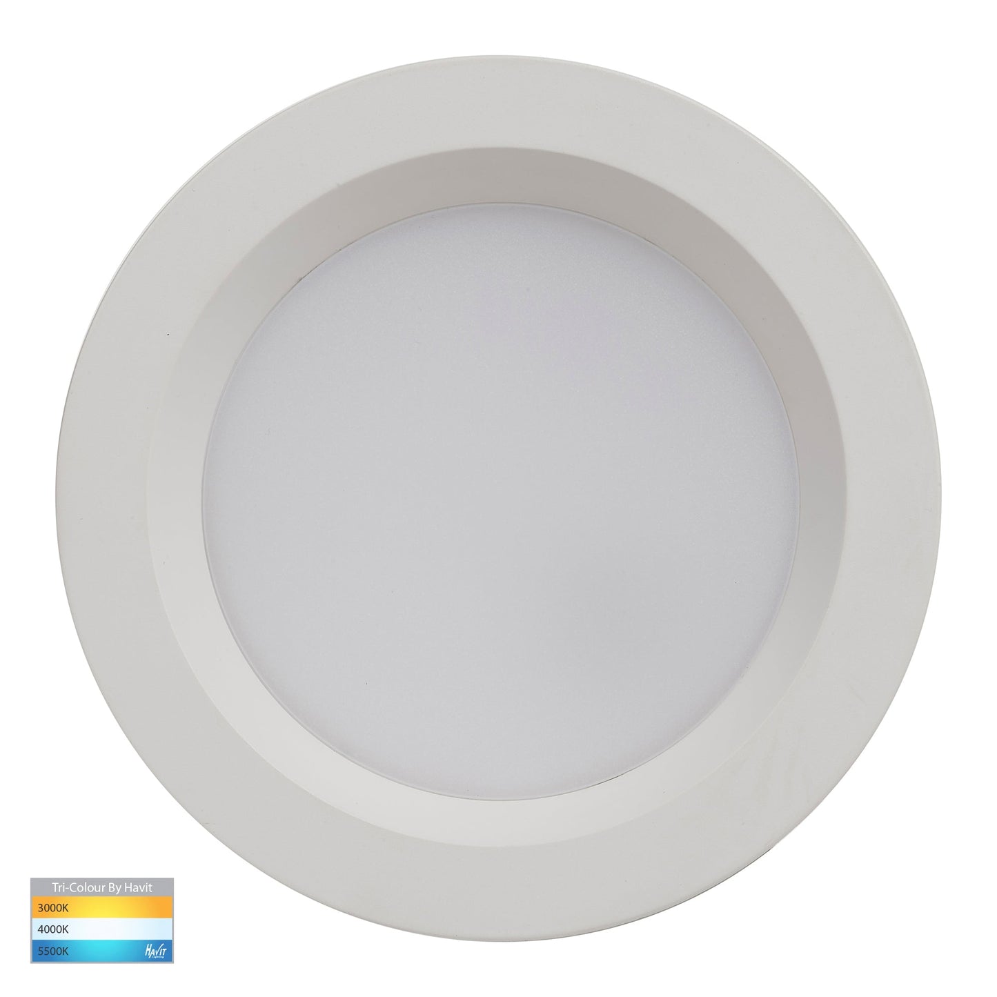 White Fixed Pc Downlight 90mm Cutout HV5522t-Wht