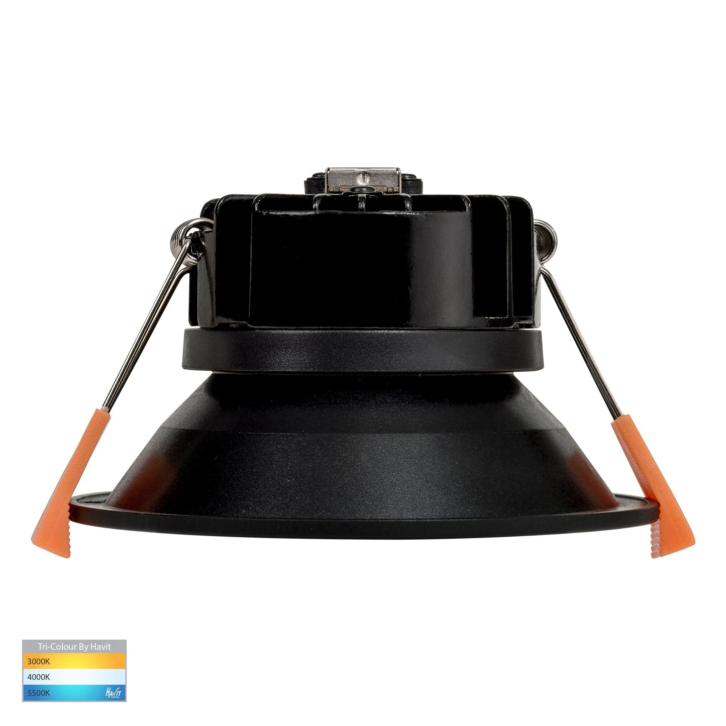 Black Fixed Pc Downlight 90mm Cutout  HV5528t-Blk