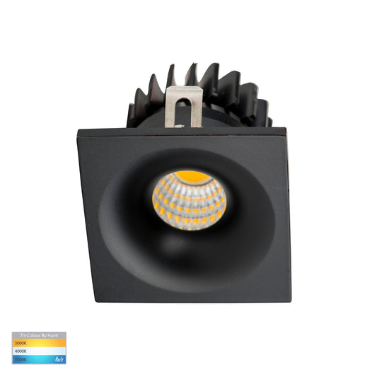Mini square 3w Downlight Black 38mm Cut out
