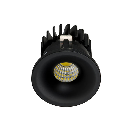 Niche White Round Mini Recessed Downlight 3w Black 38mm Cutout