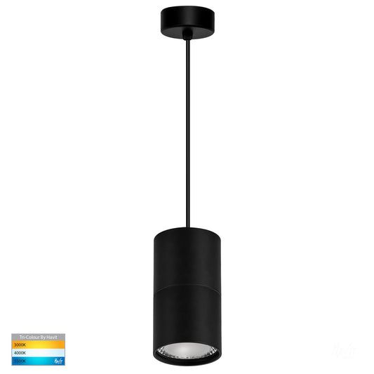 Black Round Single Pendant HV5802t-Blk-P