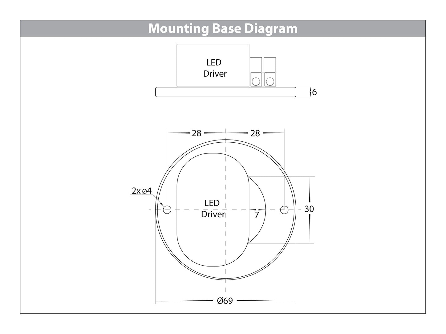 Black Surface Mounted Round Downlight C/W Extension HV5802t-Blk-Ext