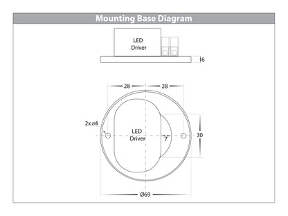 Black Surface Mounted Round Downlight C/W Extension HV5802t-Blk-Ext