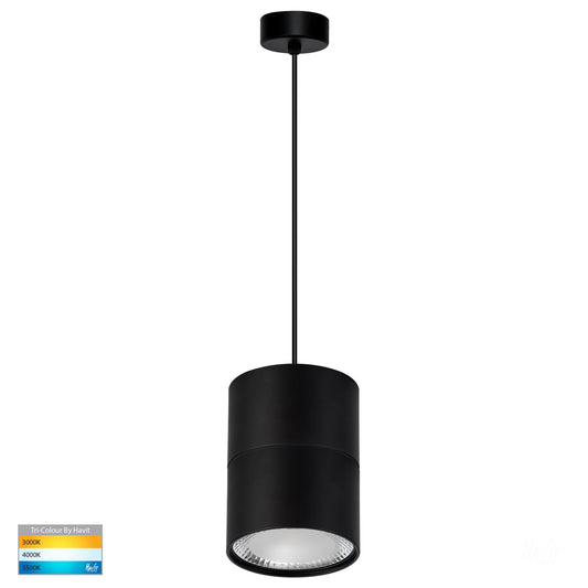 Black Round Single Pendant HV5803t-Blk-P