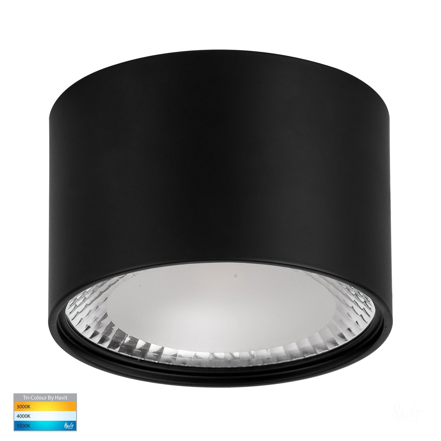 Black Surface Mounted Round Downlight  HV5803t-Blk