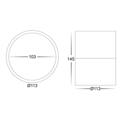 White Surface Mounted Round Downlight C/W Extension HV5803t-Wht-Ext