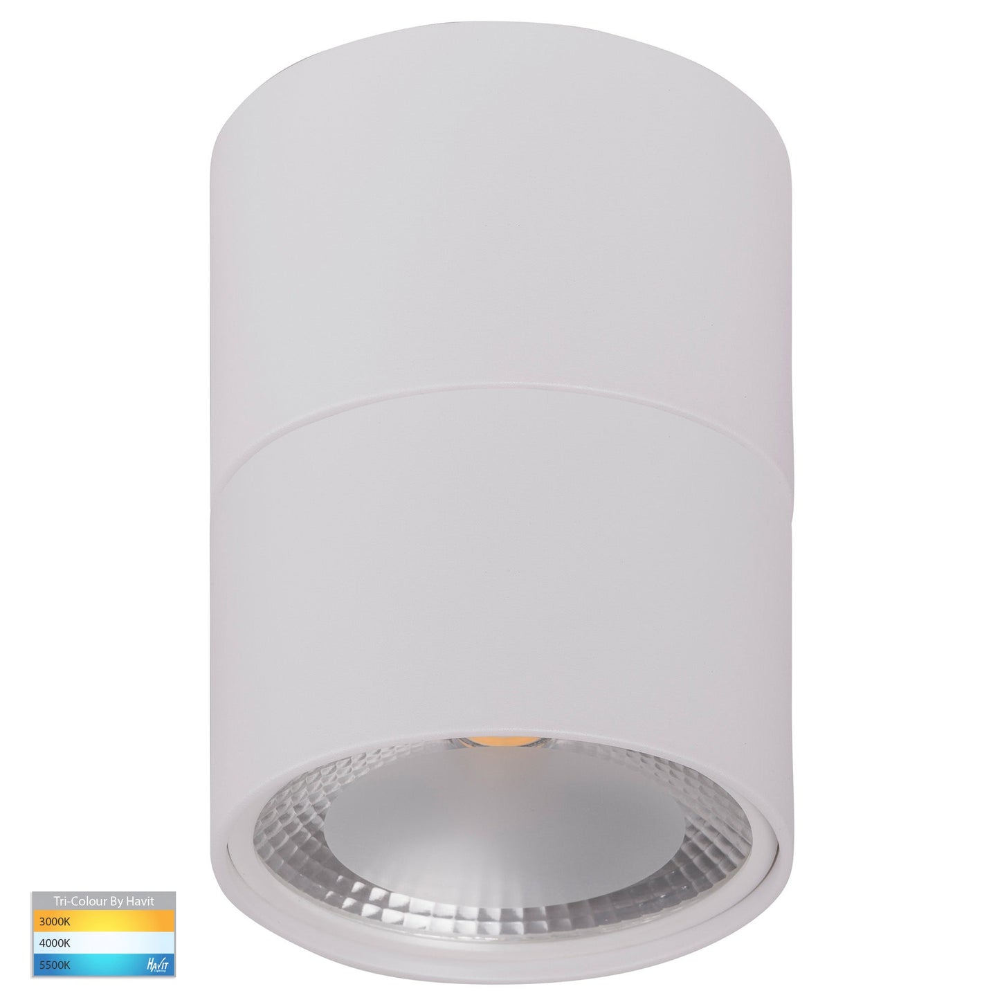 White Surface Mounted Round Downlight C/W Extension HV5803t-Wht-Ext