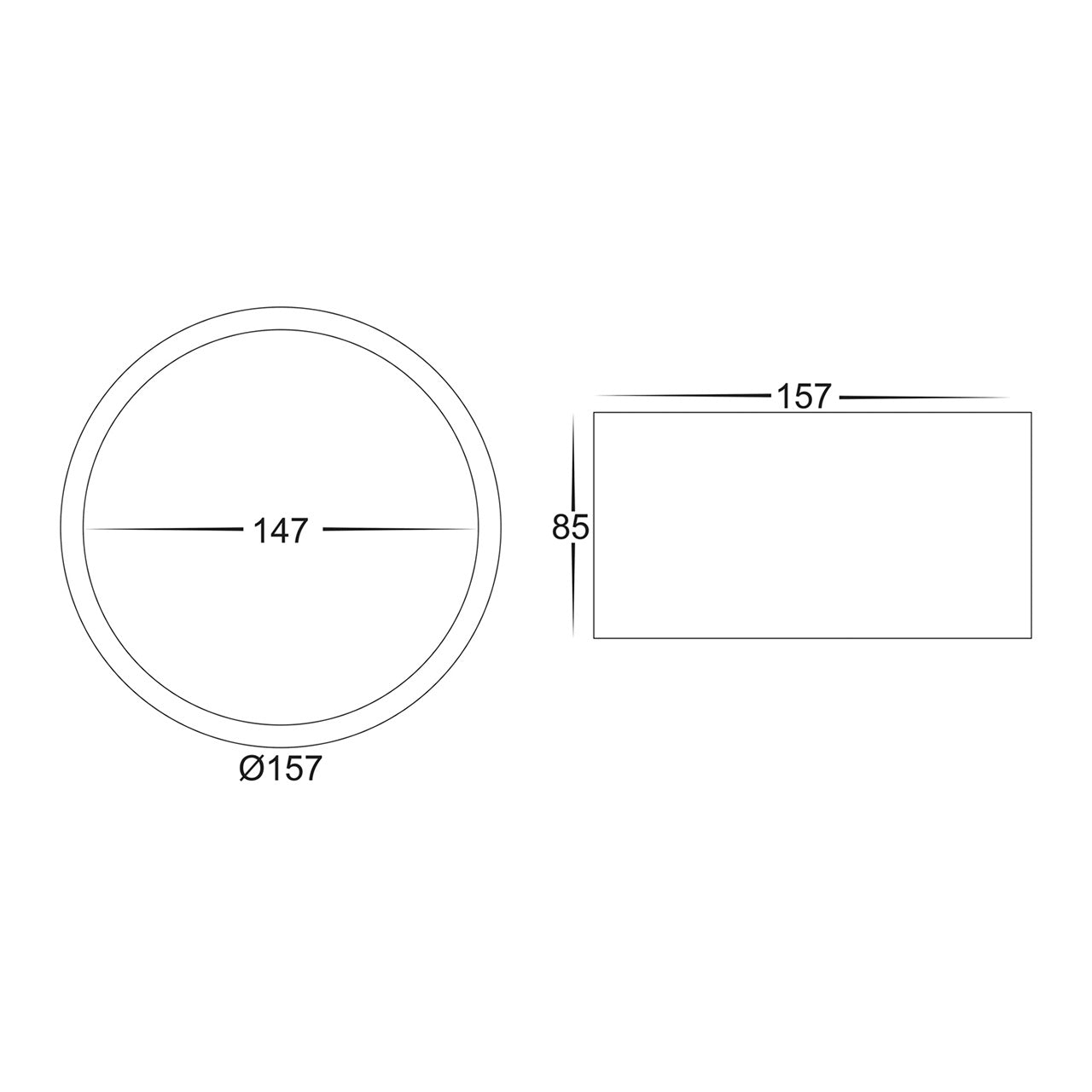 White Surface Mounted Round Downlight  HV5805t-Wht