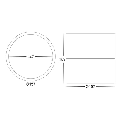 White Surface Mounted Round Downlight C/W Extension HV5805t-Wht-Ext
