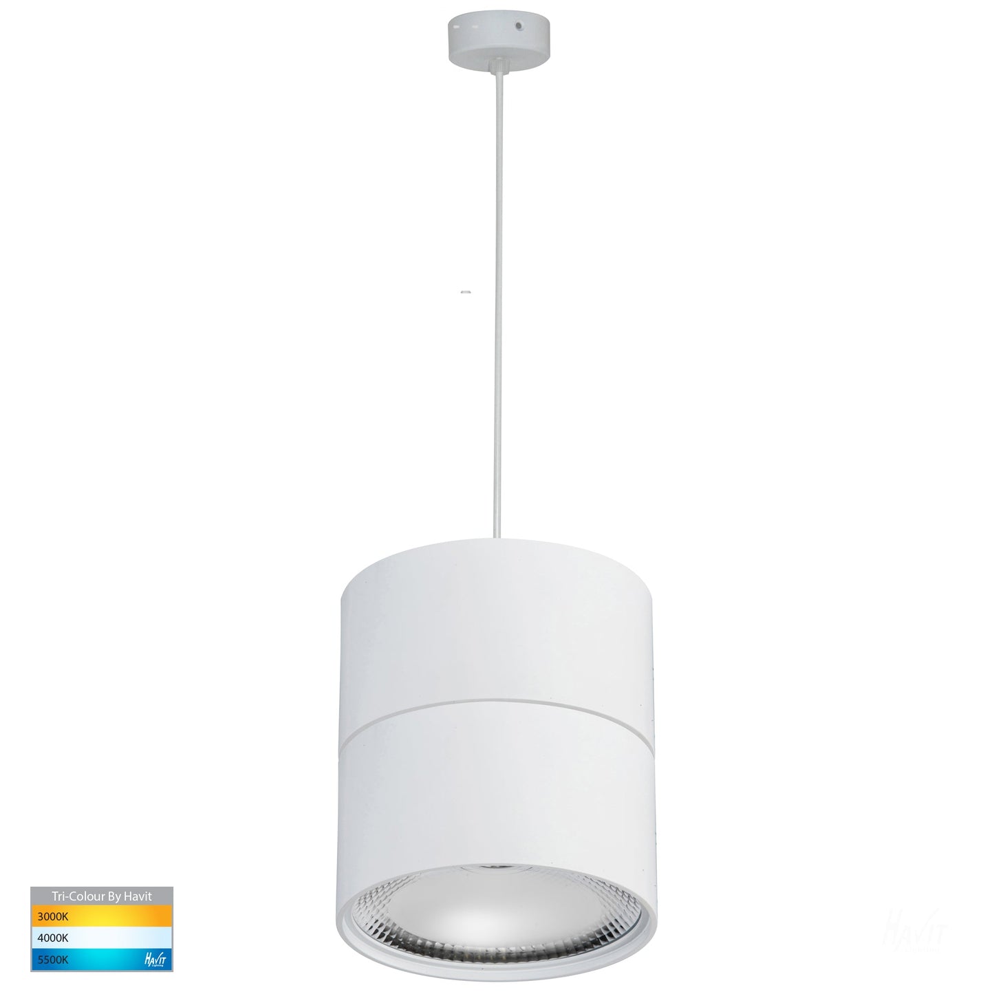 White Round Single Pendant HV5805t-Wht-P