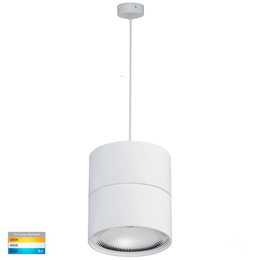 White Round Single Pendant HV5805t-Wht-P
