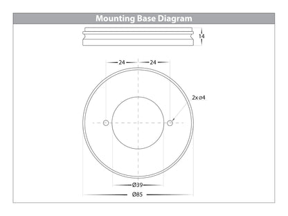 Black Surface Mounted Rotatable Round Downlight HV5824t-Blk