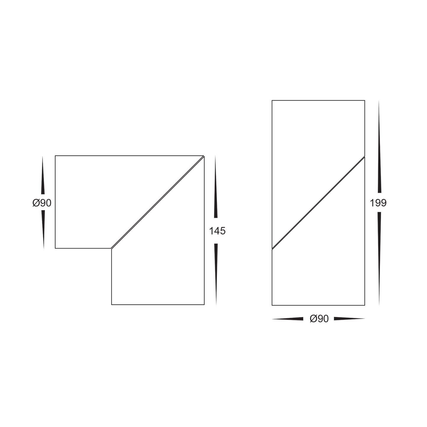 Black Surface Mounted Rotatable Round Downlight HV5824t-Blk