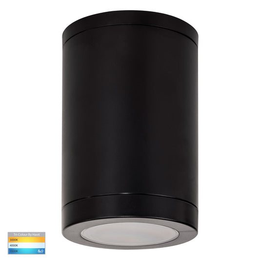 Black Surface Mounted Round Polycarb Downlight HV5832t-Blk