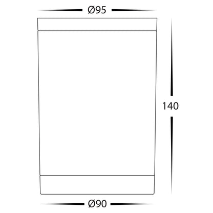 Black Surface Mounted Round Polycarb Downlight HV5832t-Blk