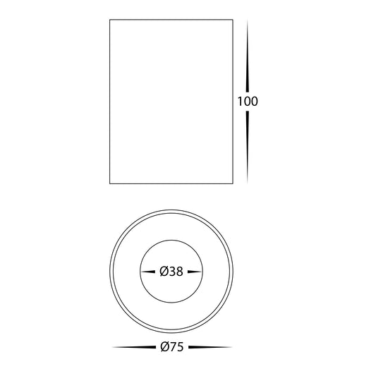 Black Surface Mounted Round Downlight