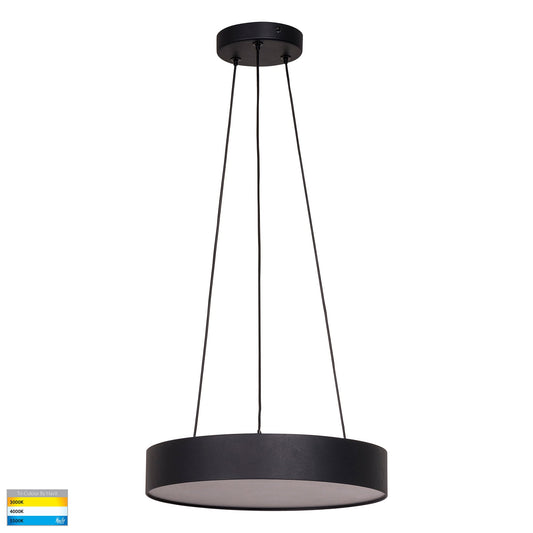 Black 320mm Surface Mounted Round Pendant Light