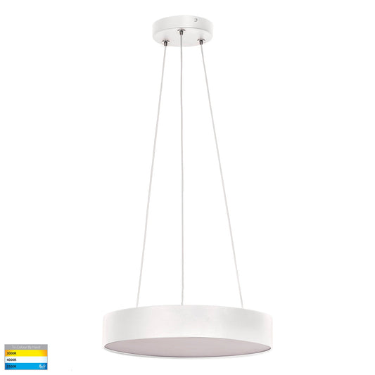 White 320mm Surface Mounted Round Pendant Light