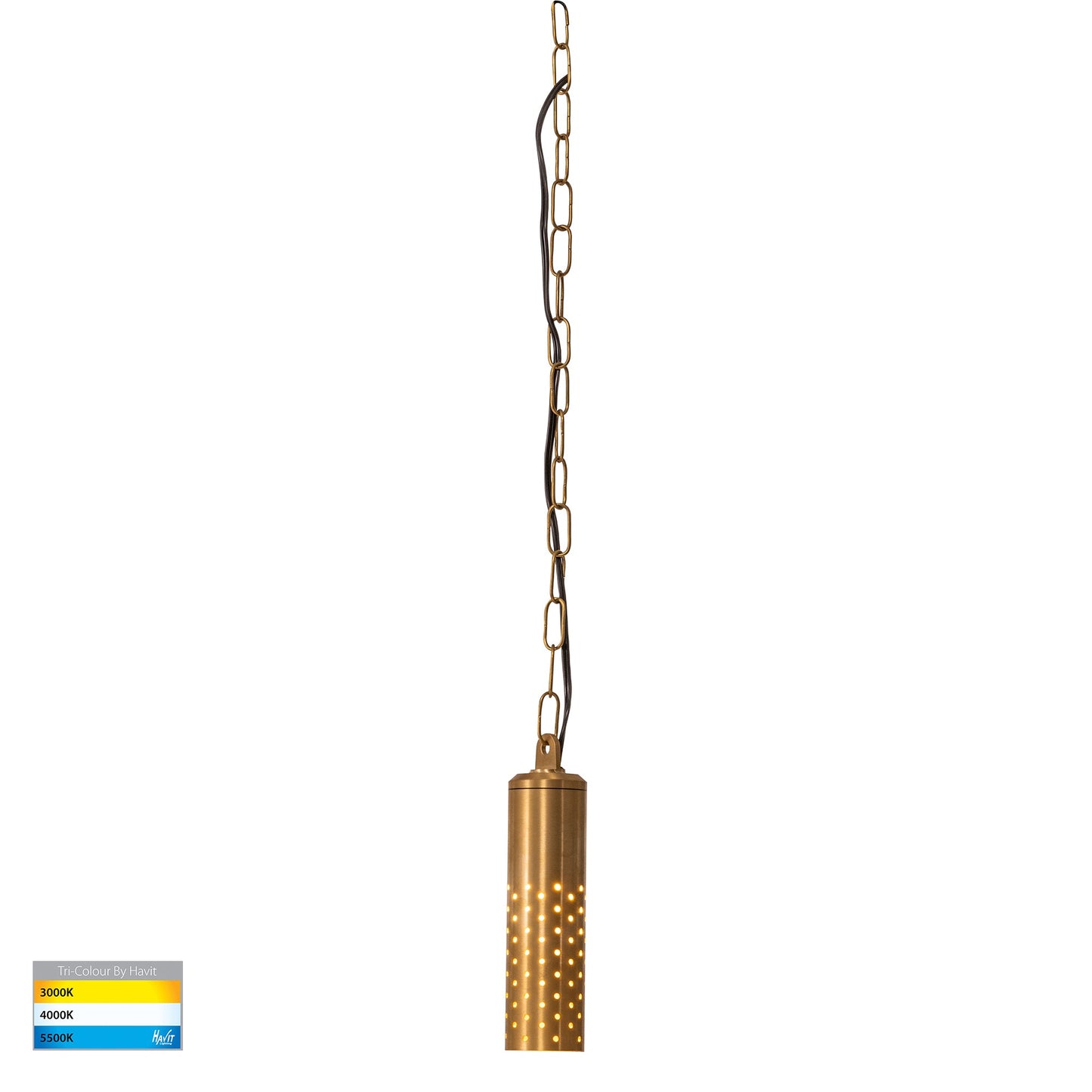 Brass 54mm Cylinder Pendant Light 