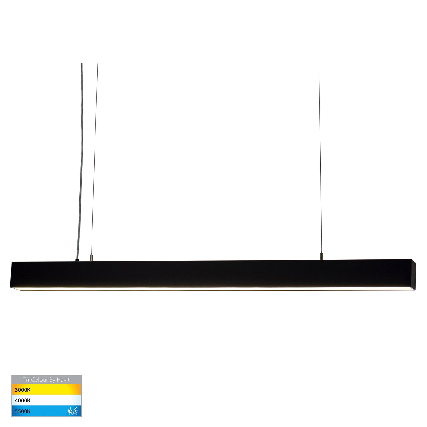 Bench 1200mm Black Aluminum Dimmable Pendant