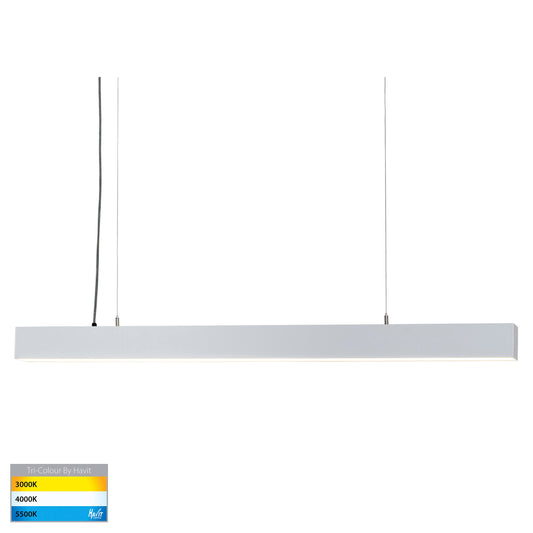 Bench 1200mm White Aluminium Dimmable Pendant