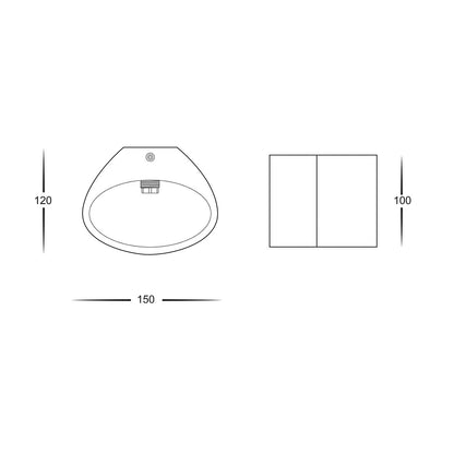 Arc Small Plaster Wall Light