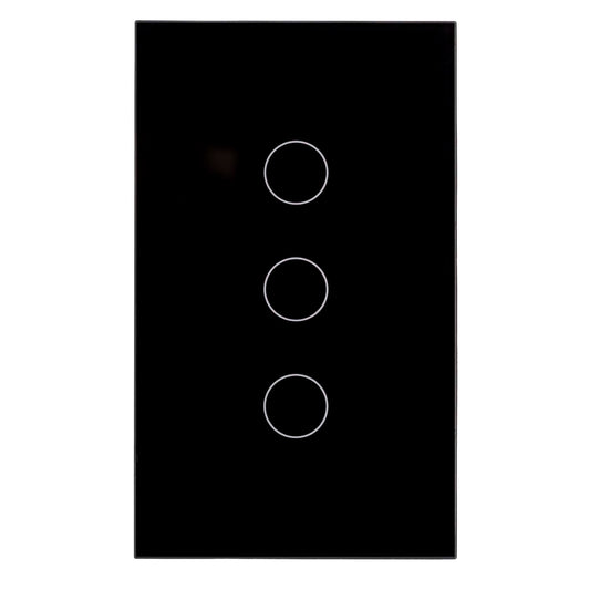 Black 3 Gang Wifi Switch