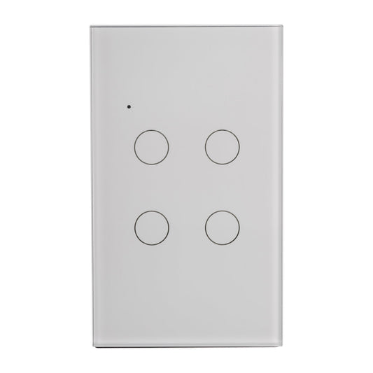 White 4 Gang Wifi Switch