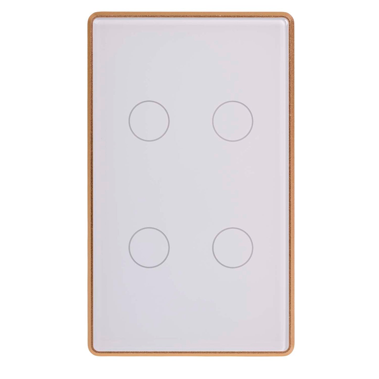 White with Gold Trim 4 Gang Wifi Switch