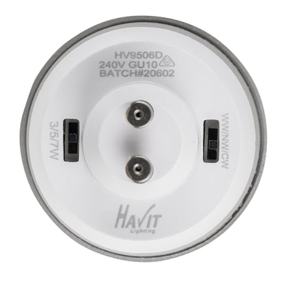 Black Surface Mounted Round Polycarb Downlight HV5831t-Blk