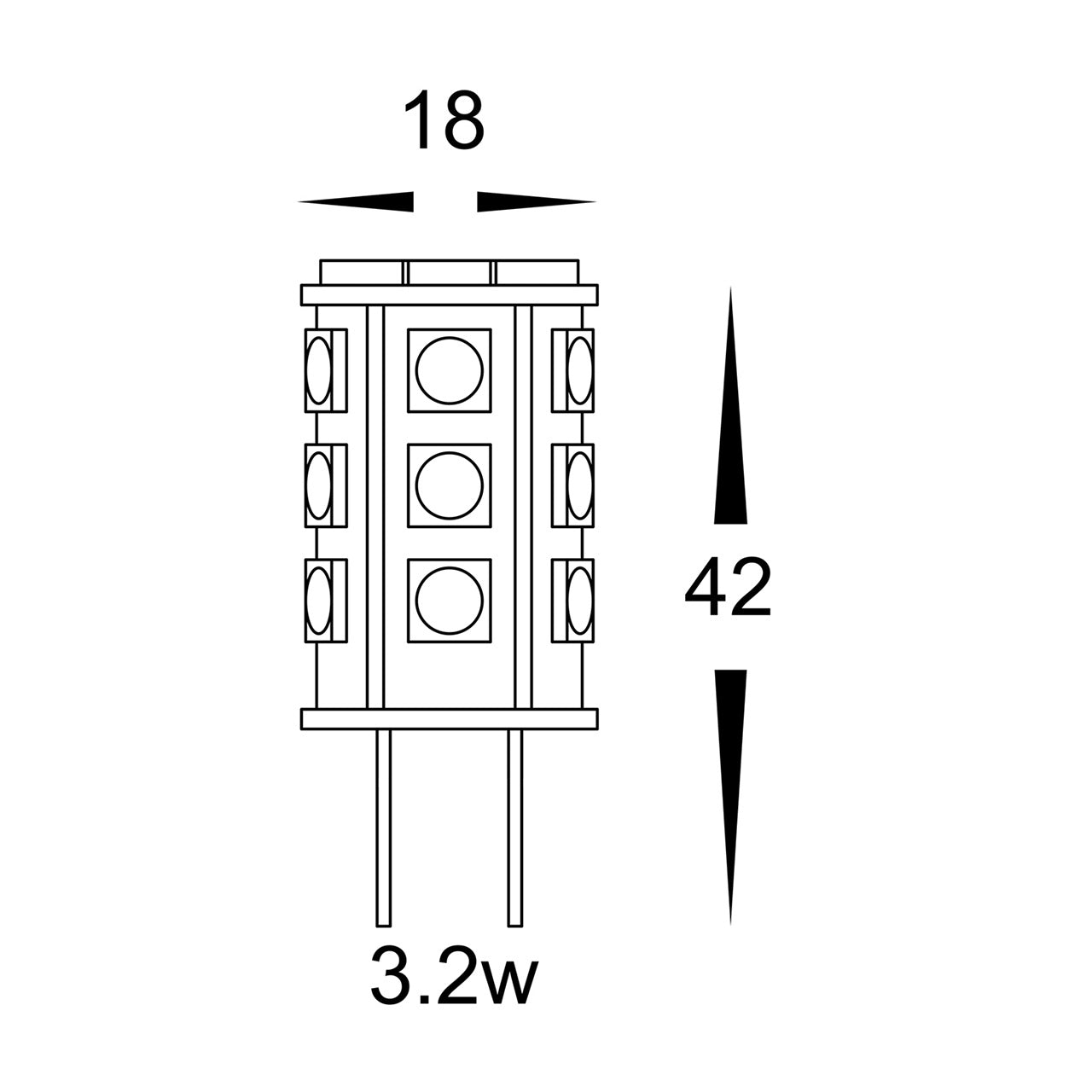 Bi Pin 12v G4 -Dc 3.2w 
