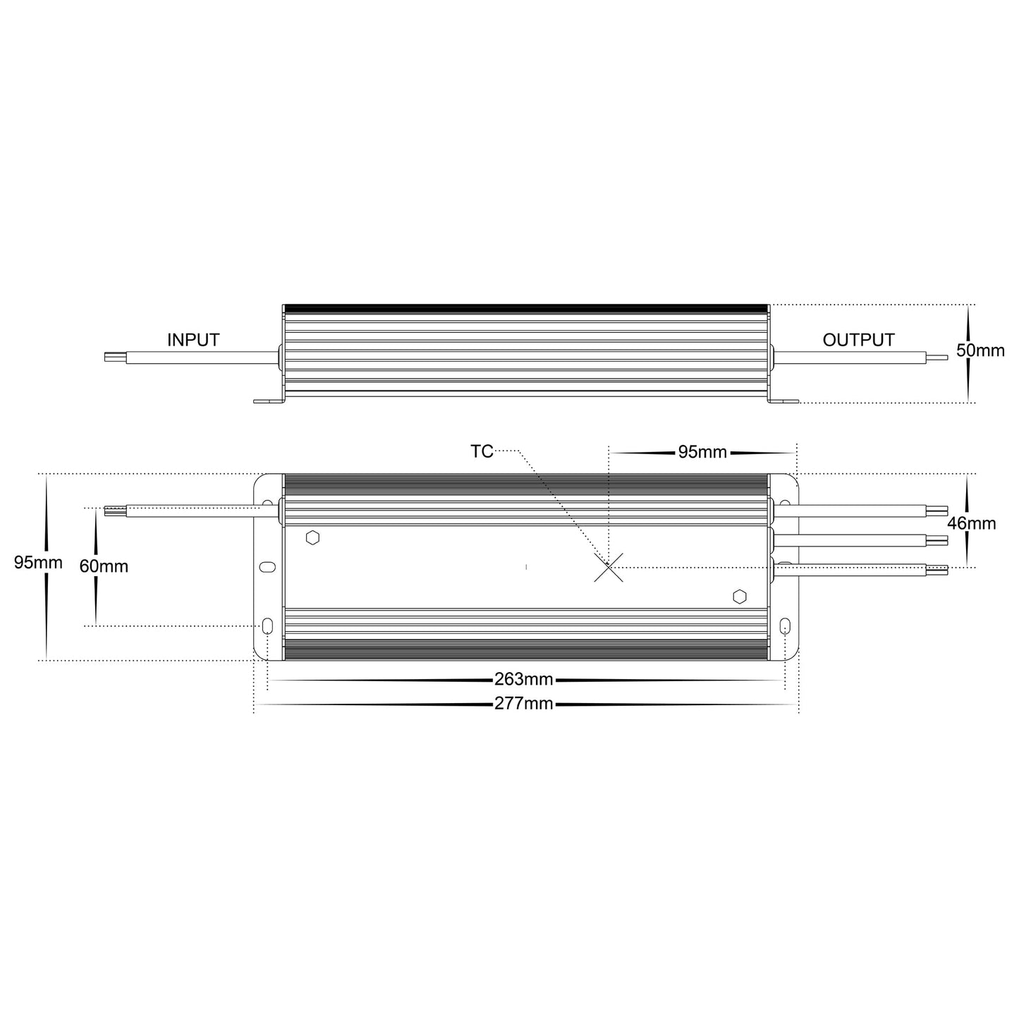 12v Dc Ip66 High Power Factor Weatherproof LED Driver HV9658-12v275w