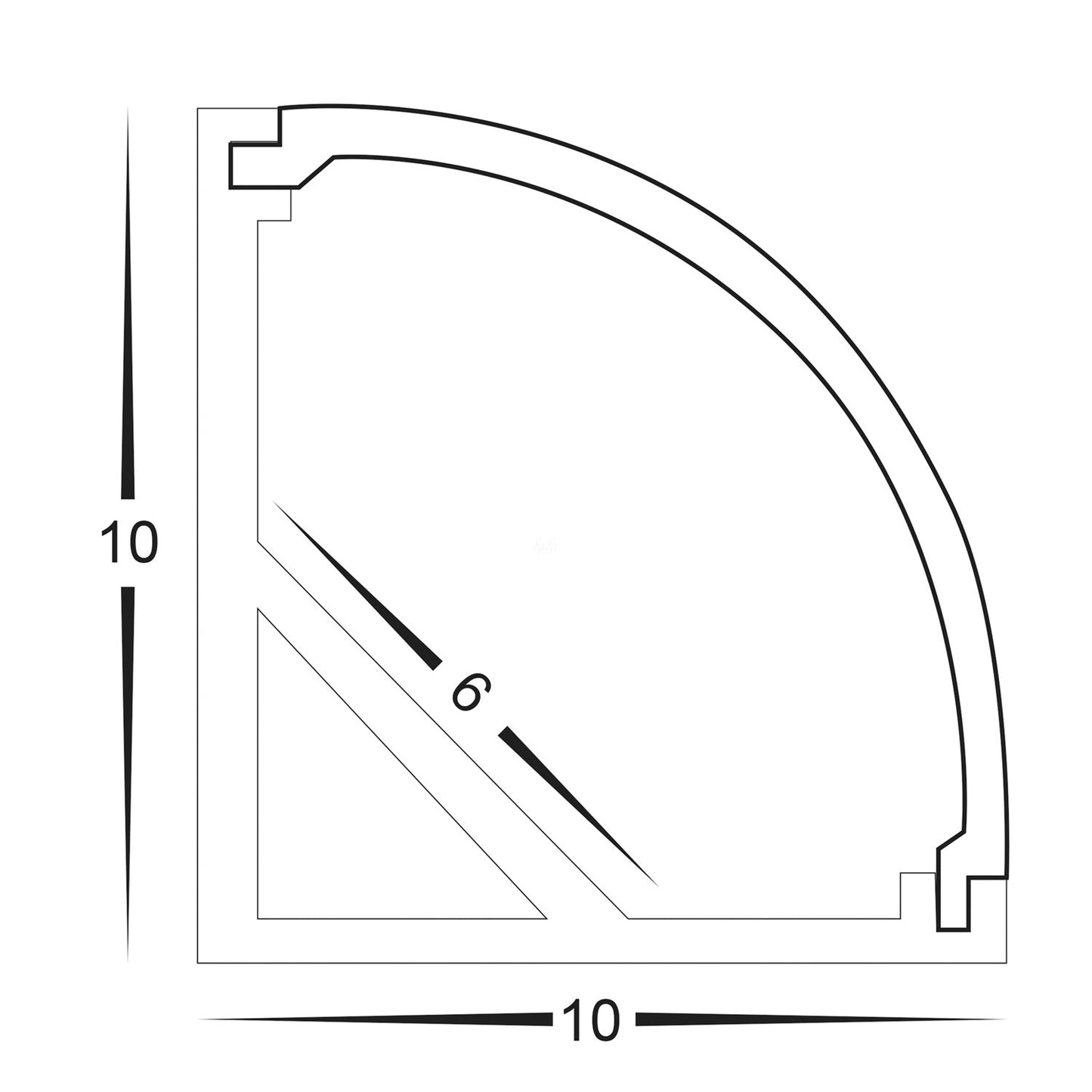 Hv9691-1010 - Micro Corner Aluminium Profile