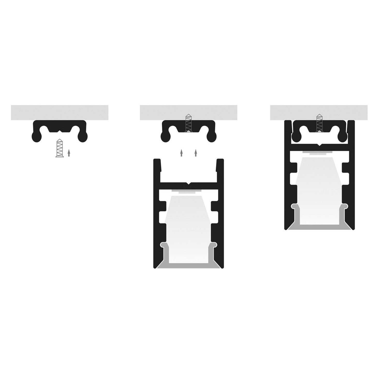 Hv9693-0915 - Shallow Square Aluminium Profile