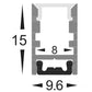 Hv9693-0915 - Shallow Square Aluminium Profile