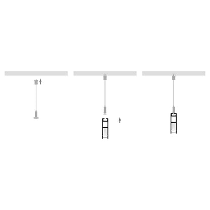 Hv9693-1045-Blk - Suspended Black Aluminium Profile