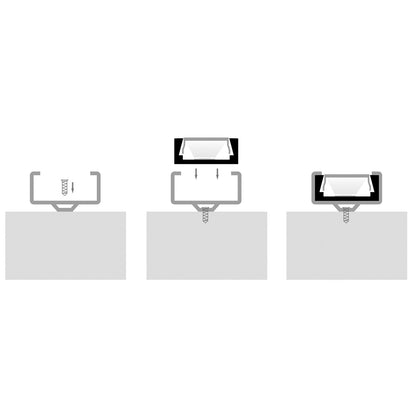 Hv9693-1506 - Shallow Square Aluminium Profile