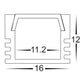Hv9693-1612 - Shallow Square Aluminium Profile